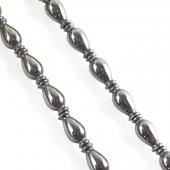 Non magnetic Hematite Beads, Vase, black, 8x18mm, Hole:Approx 1.5mm, Length:15.5 Inch, Approx 22PCs/Strand, Sold By Strand